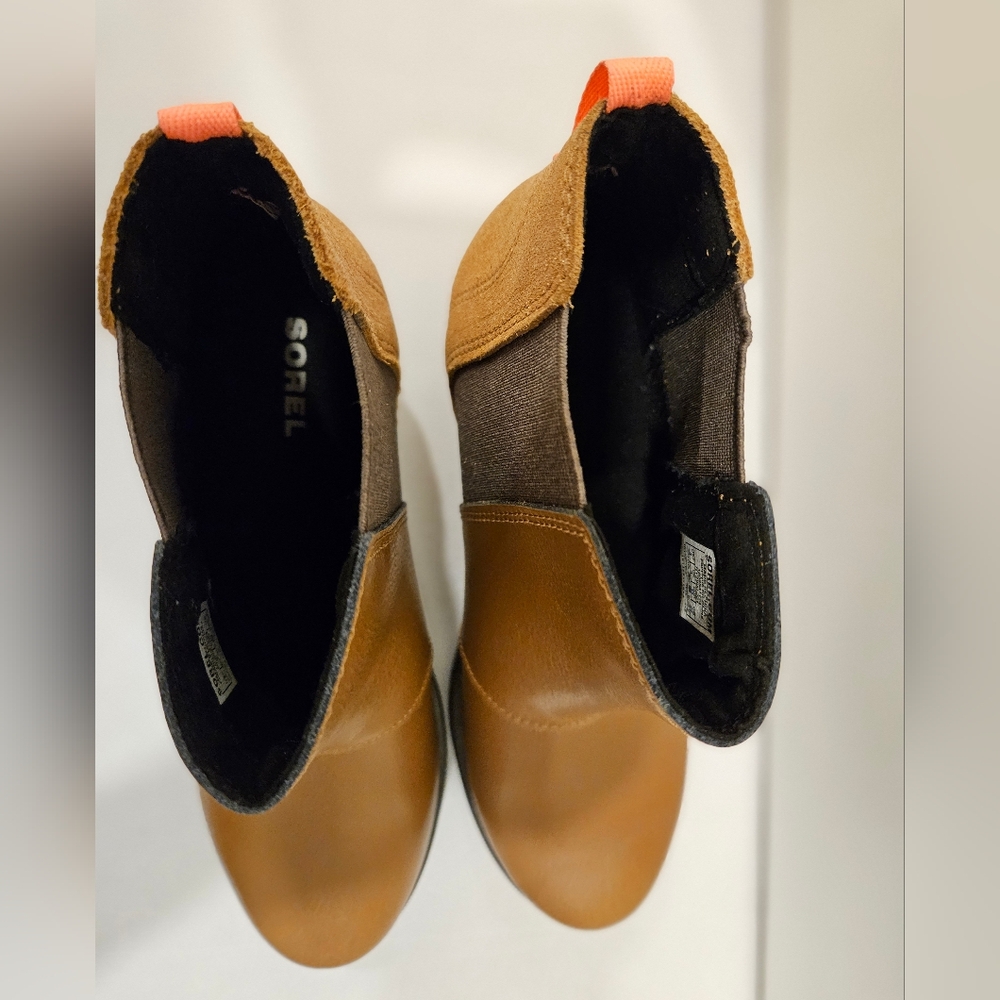 Sorel Joan of Arctic II Leather Sparkle Hidden Wedge Excellent - Picture 9 of 10